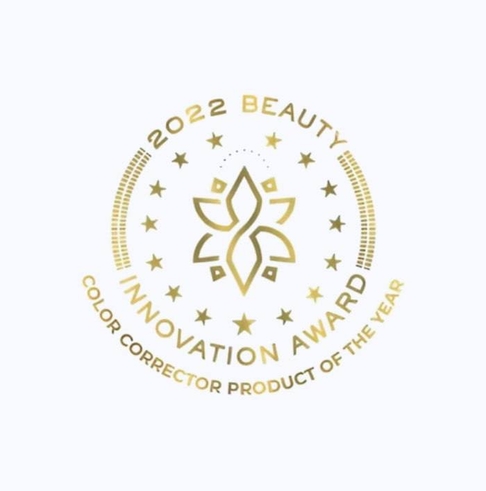 2022 Beauty Innovation Award badge recognizing Color Corrector Product of the Year.