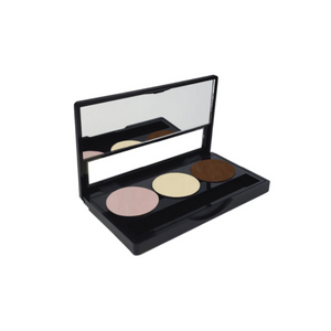 Custom Voodoo Palette compact with 3 coconut cream-to-powder face products — Voodoo Makeup