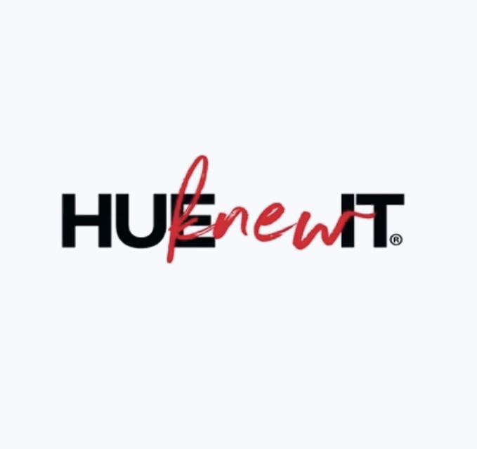 HUEnewIT logo featured in Voodoo Makeup beauty industry press and recognition.
